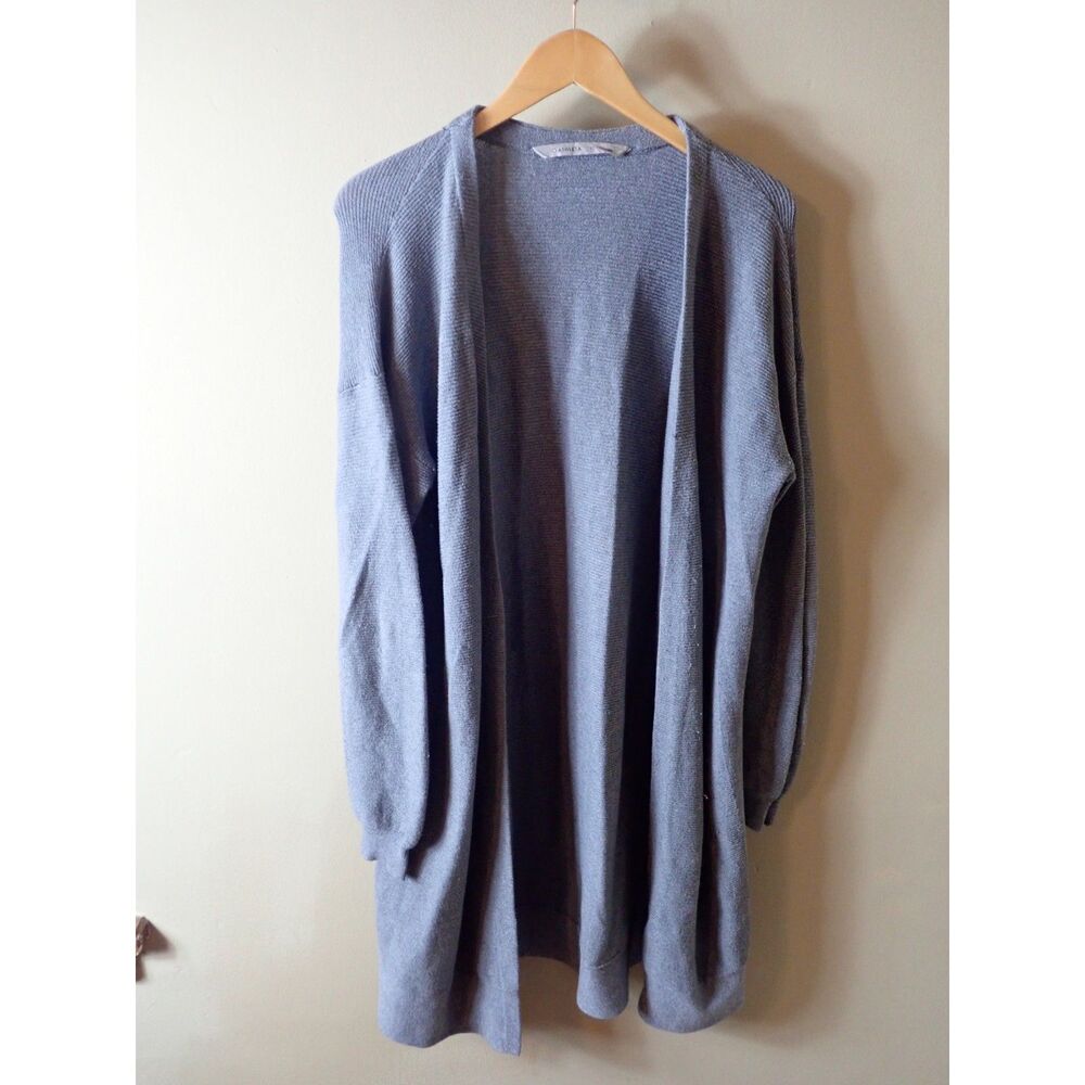 Athleta XL Light Grey Duster Sweater Jacket Athleisure Casual Loungewear Duster